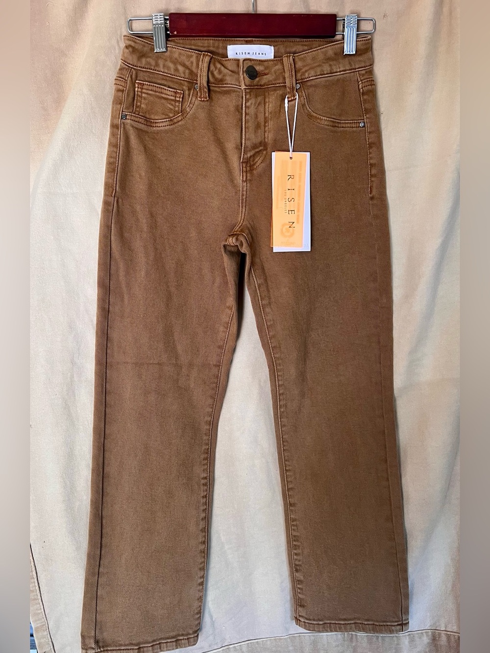 Risen straight leg crop ankle jeans size 1/25